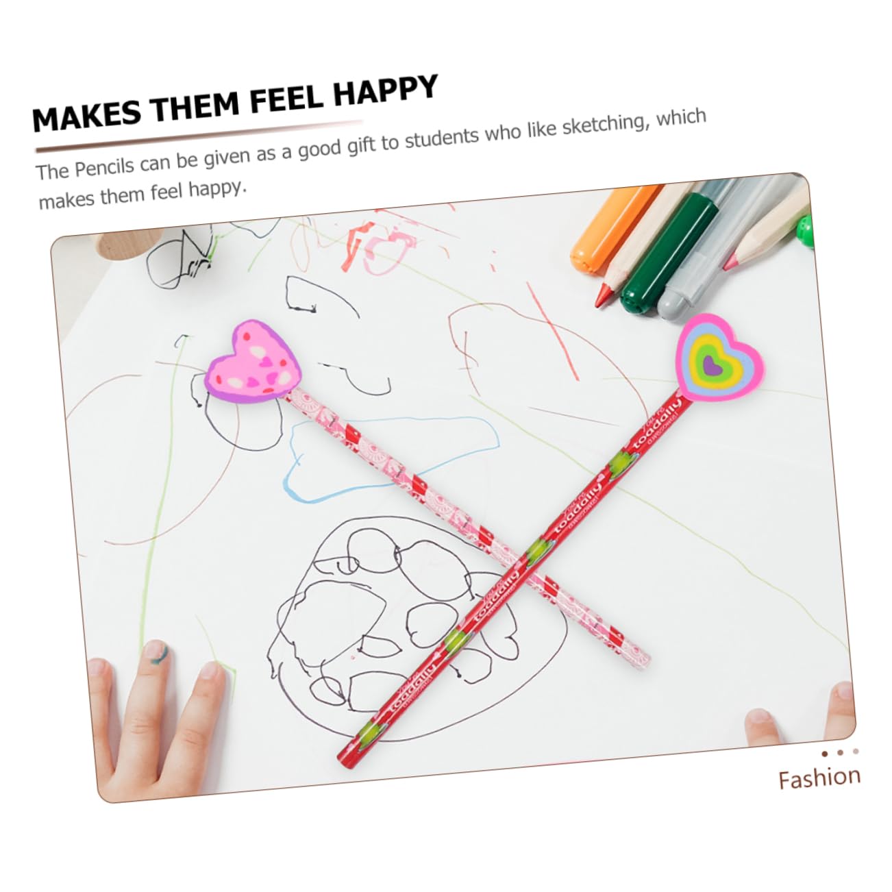 TEHAUX 3 Ensembles Crayon En Bois Hb Enfants Adultes Gamme De Crayons À Thème Faire La Fête Nouveauté Pour Le Cœur Stylo De Croquis Crayons À Dessin Pratiques Accessoires 18 Pièces * 3