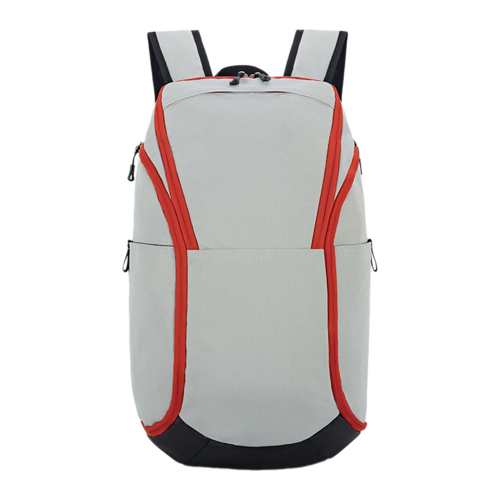 MERISHOPP Basketball Backpack Adjustable Straps Daypack Football Equipment Storage Bag Grey White-image-38