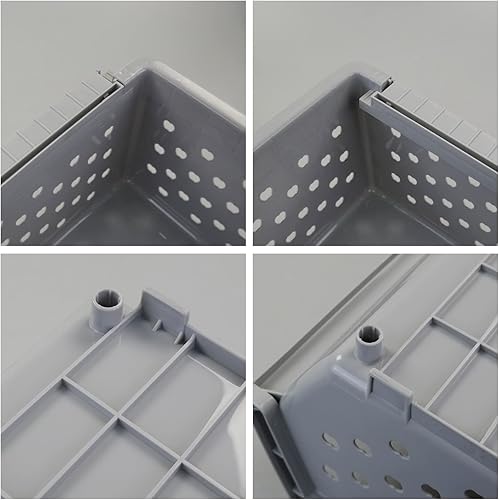 Miniatura 5 de Buyitt Paquete de 3 cestas organizadoras apilables de plástico, cestas de almacenamiento apilables para cocina