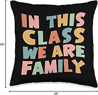 Vista 4 de Kindergarten and School - Funny Gift Idea In This Class We Family Learning Kindergarten - Almohada escolar, 16 x 16 pulgadas, multicolor