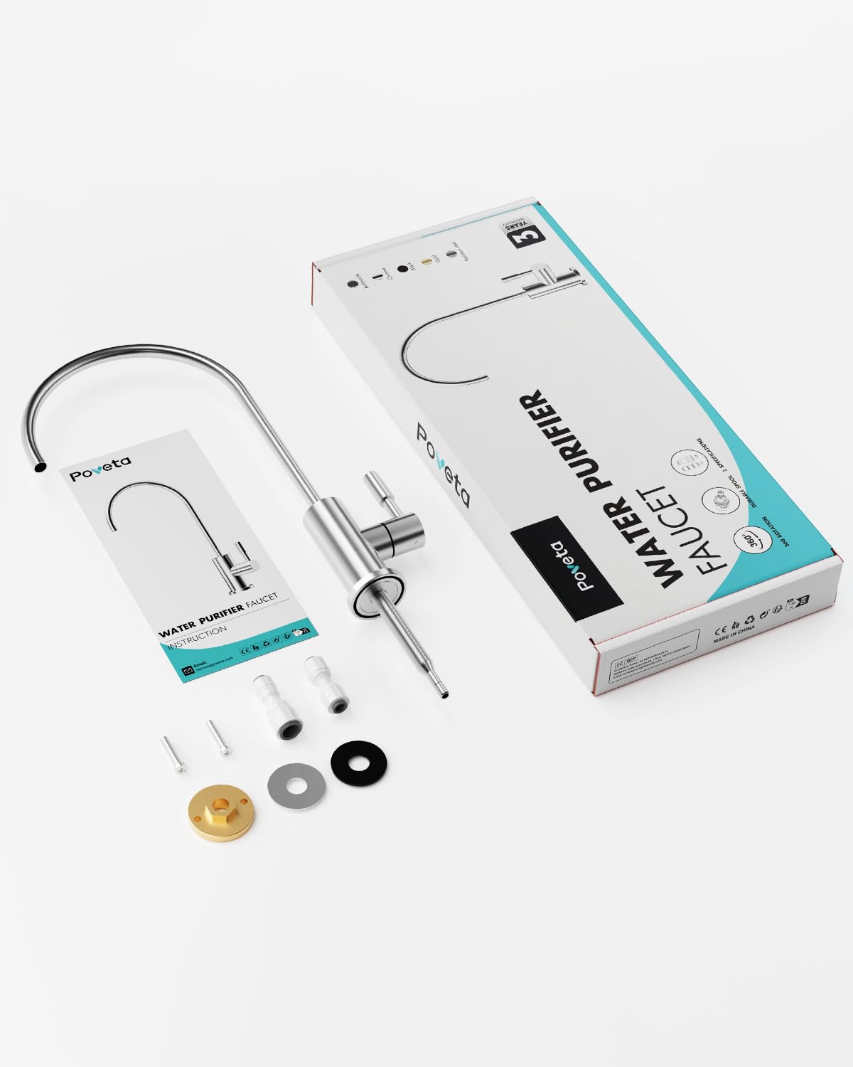 Grifo Osmosis Inversa, Grifo Cocina Para Agua Potable, Grifos Cocina Fregadero De Acero Inoxidable Para Sistemas De Ósmosis Inversa O Filtración De Agua, Grifo Sin Plomo, Plata Cepillada