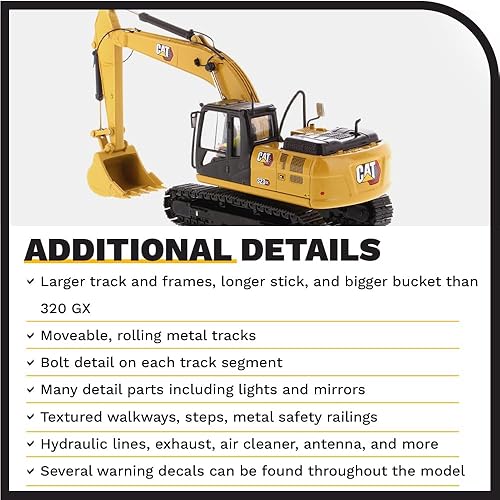 Miniatura 5 de Diecast Masters 1/50 CAT 323 GX Excavadora hidráulica 85675