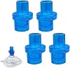 CPR Mask Replacement One-Way Valve, 4Pcs Disposable Portable CPR Face Shield Valve Pocket Supply CPR Face Cover Replacement for Artificial Respiration Training (Blue)