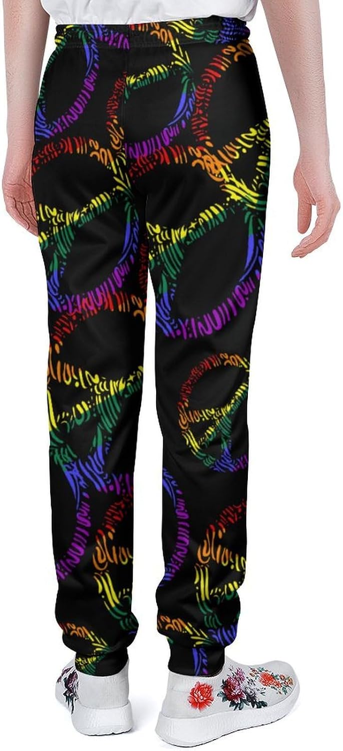 Peace LGBT Rainbow Flag Men's Sweatpants Novelty Jogging Pants Sports Running Bottoms Trousers Women