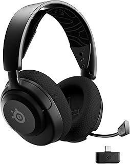 SteelSeries ワイヤレス ゲーミングヘッドセット Arctis Nova 5 モンスターハンターワイルズに最適なイコライザー設定 ヘッドホン 軽量 無線 ワイヤレス Switch/Switch2/PC/PS5/PS4 対応 急速充電 60時間連続使用可能 調整可能 国内正規品 メーカー保証1年 61670 ブラック