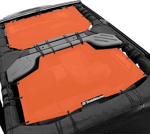 Miniatura 54 de Shadeidea JK - Funda para techo de malla suave compatible con Jeep Wrangler JKU (2007-2018) - Bloqueador UV contra el ruido del viento - Garantía