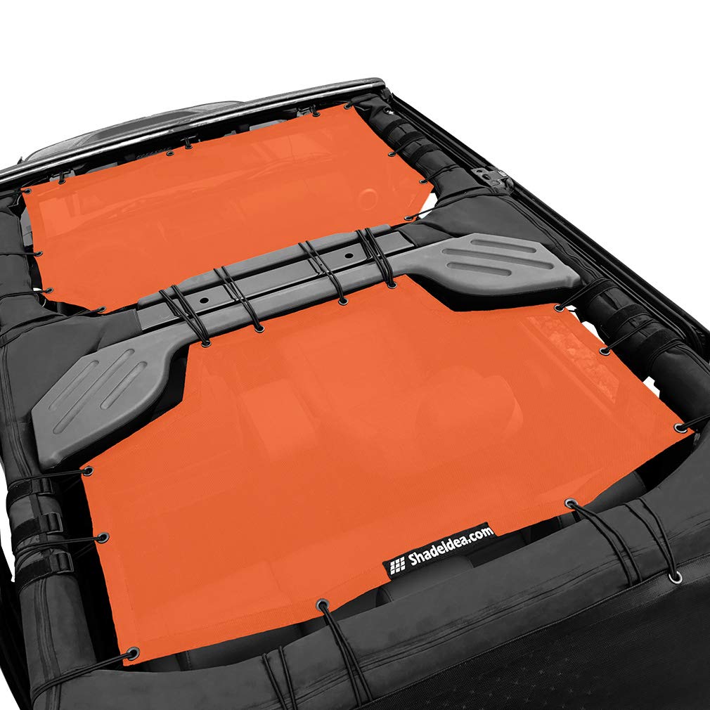 JK Sun Shade Top Compatible with Jeep Wrangler Sunshade Mesh Roof Orange