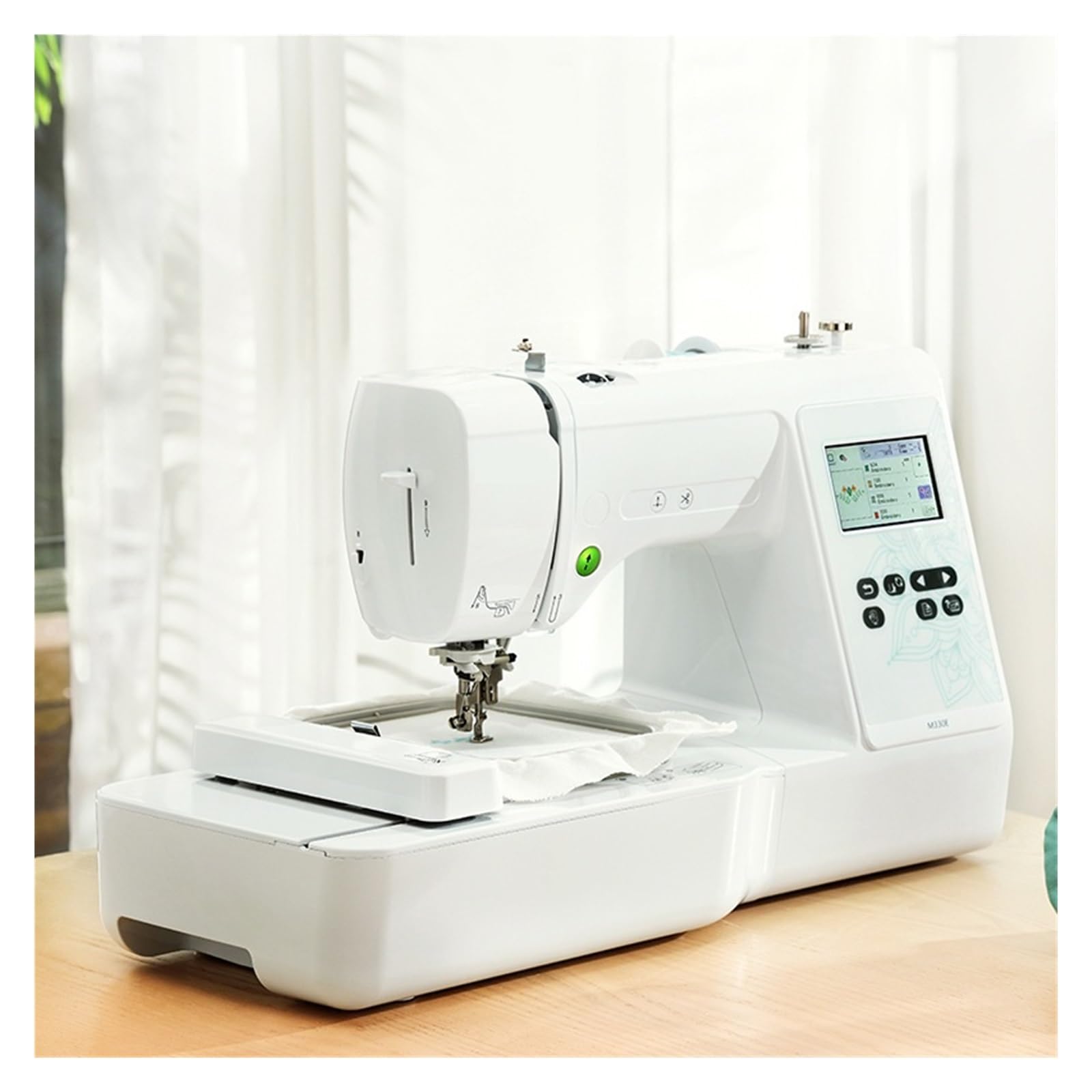 M330E - Adhesivo para máquina de bordar con nombre de máquina de bordar automatizada, comercial, pequeña, segura y práctica