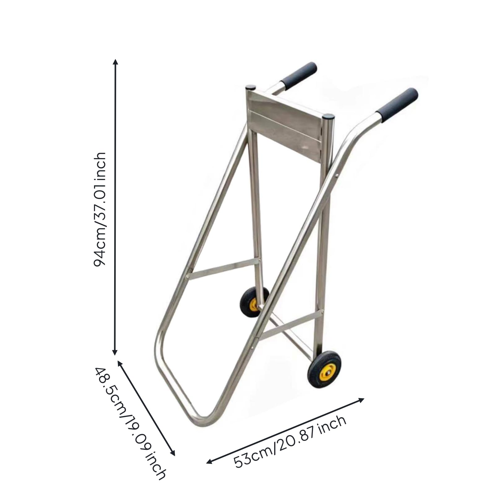 Milageto Carrello Motore Fuoribordo Carrello Motore Marino Trolley Pieghevole Telaio Robusto in Acciaio Inox con Ruote E Manici per Uso in Officina Rimessa, style to 1