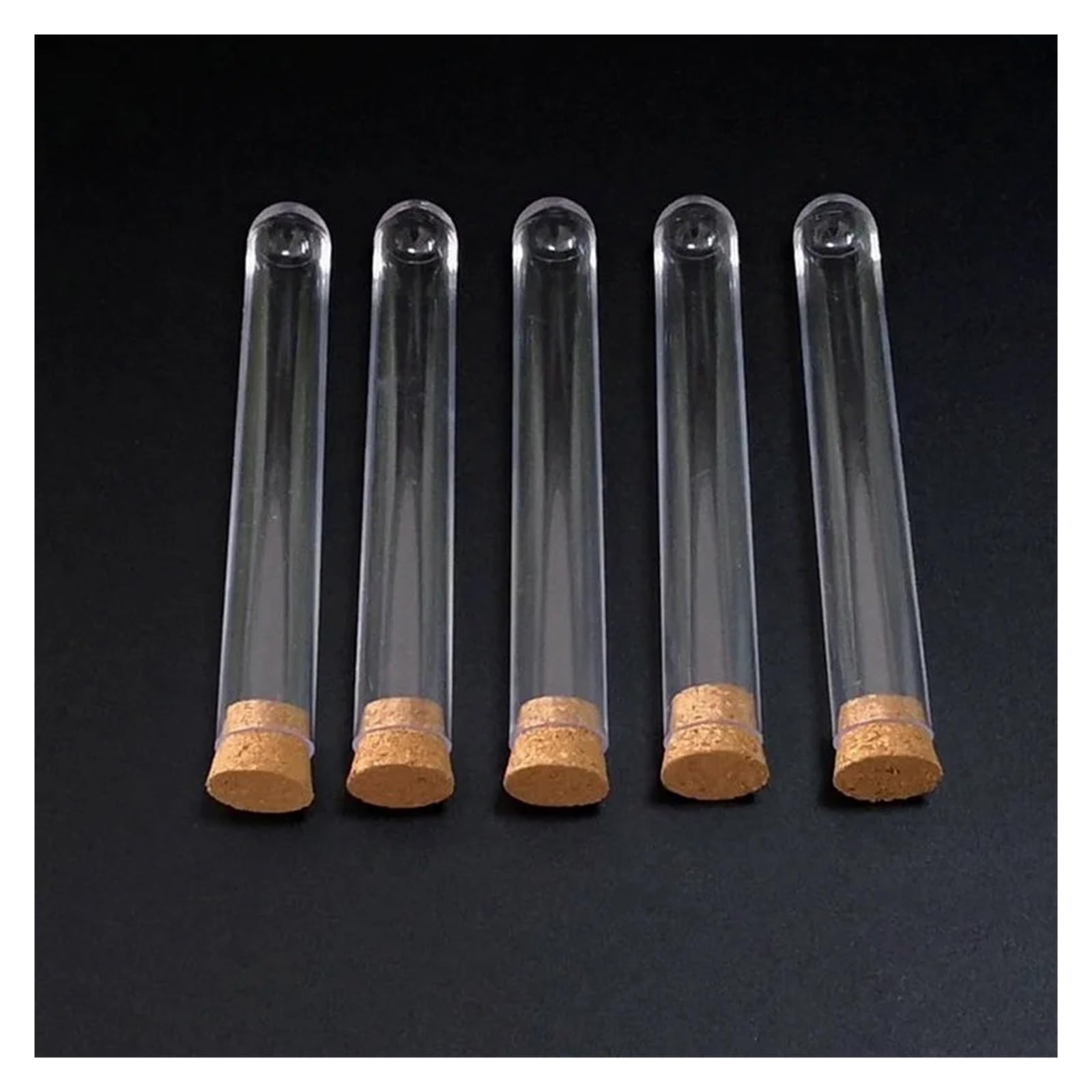100 Sztuk/partia 15x100mm Lab Plastikowa Probówka Z Korkiem, DIA15mm PC Labware Party Candy Bottle Bath Salt Fiolki Ślubny Prezent Tuba