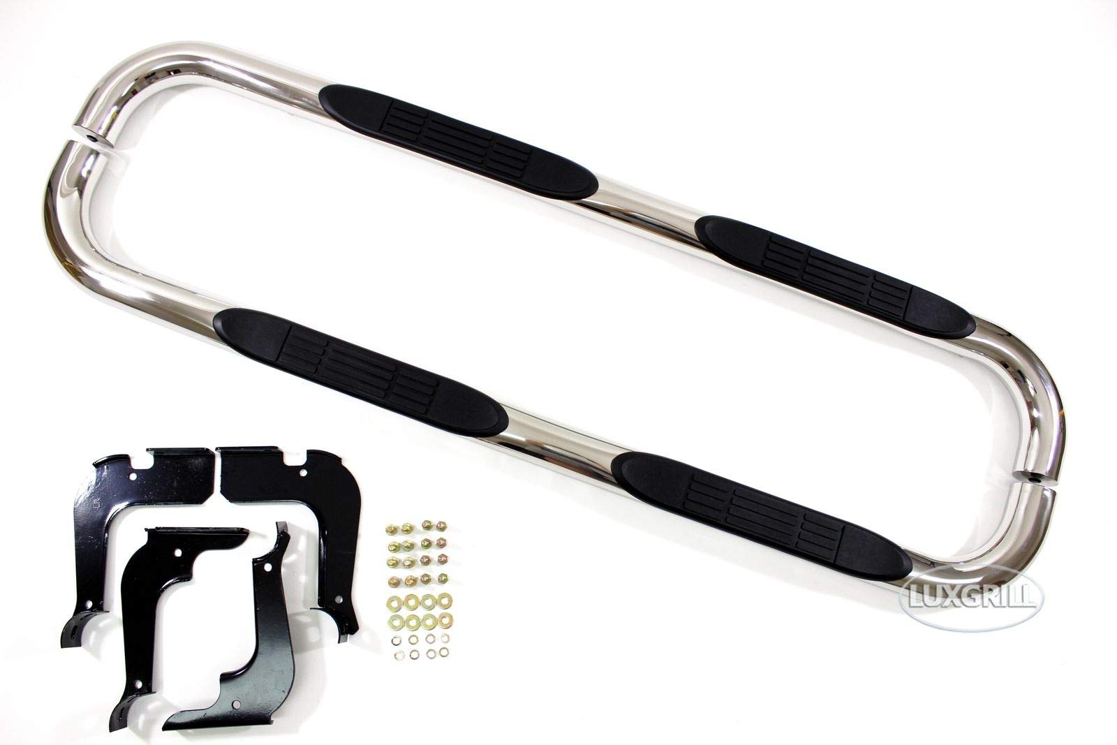 J&J Automotive Marche-Pieds Latéraux pour Hummer H3 2005-2010, Tubes de Protection, Lot de 2 Pcs (Gauche et Droite), Kit de Fixation Inclus