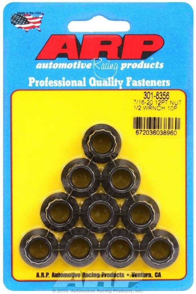Amazon.com: ARP 301-8356 7/16-20 1/2 socket 12 pt nut kit