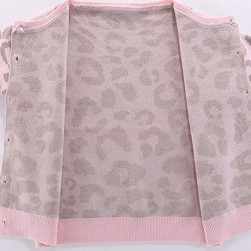 Girls Clothes Adorable Lepoard Stylish Woollen Warm Cardigan3