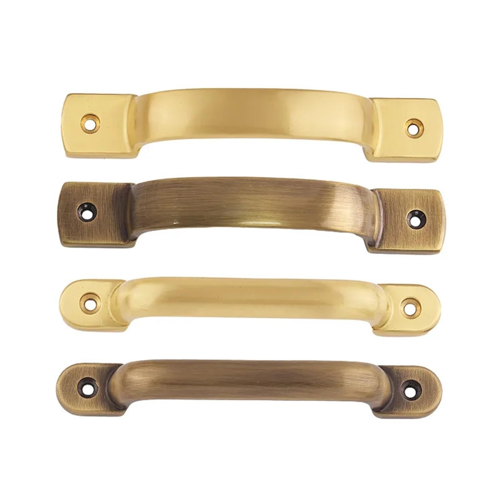 HUWOYG 2pcs Vintage Window Handle Old-Style Brass Hardware Pull Drawer/Cabinet/Cupboard Door Minimalist Metal for Cupboards Wardrobe(Bronze-96mm)