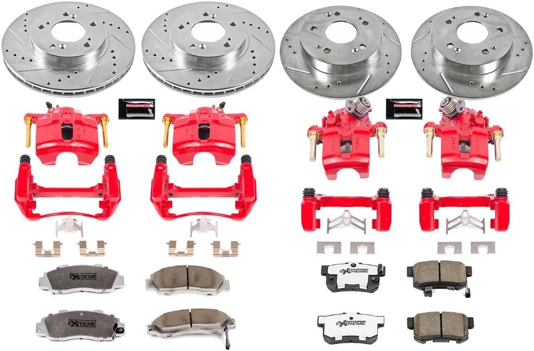 Power Stop KC706-26 Front & Rear Z26 Street Warrior Brake Kit Honda For Honda Prelude 1997-2001 [Model Specific]