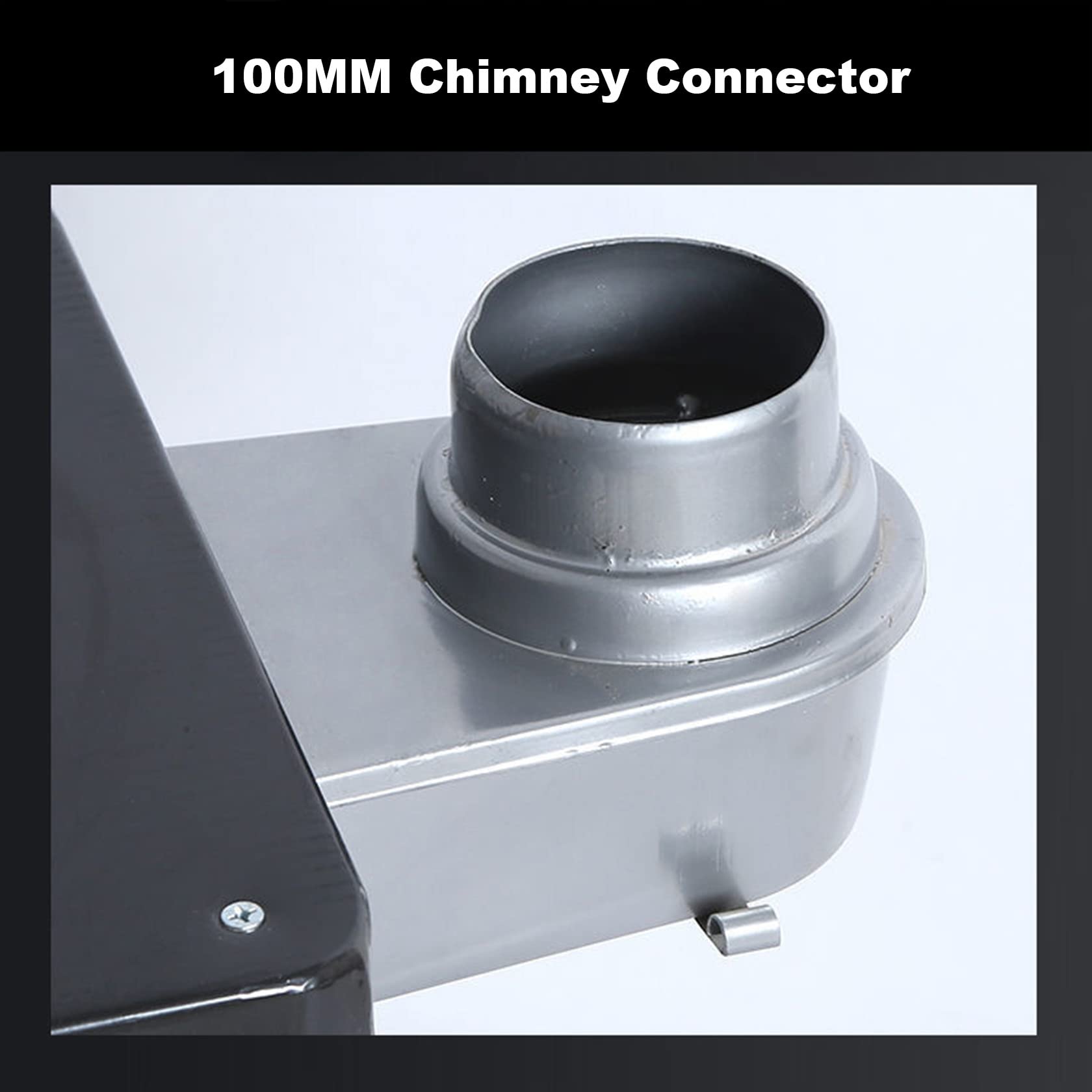 10KW Ghisa Fumogeno Stufa A Legna, Riscaldamento/Cottura Stufa A Pellet, Risparmio Energetico Gassificato Combustione Secondaria Liner,Silver