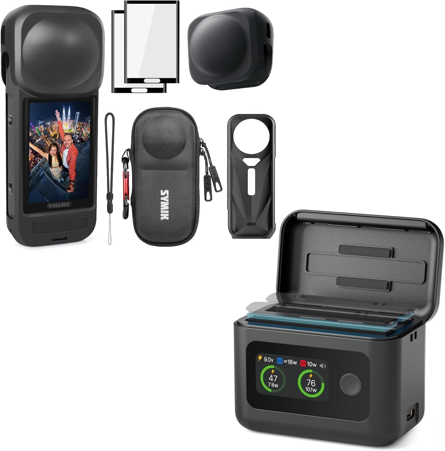 SYMIK X5 Charging Case and Essential Accessories Bundle