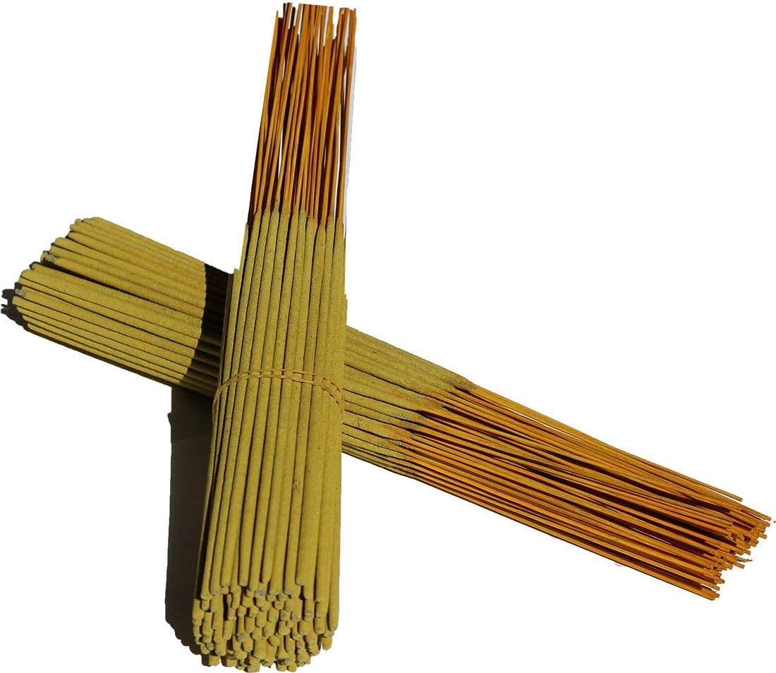 monthlysupply Unscented Incense Sticks Yellow Color Sticks 11" Punk Approx. 100 Sticks - 1 Bundle