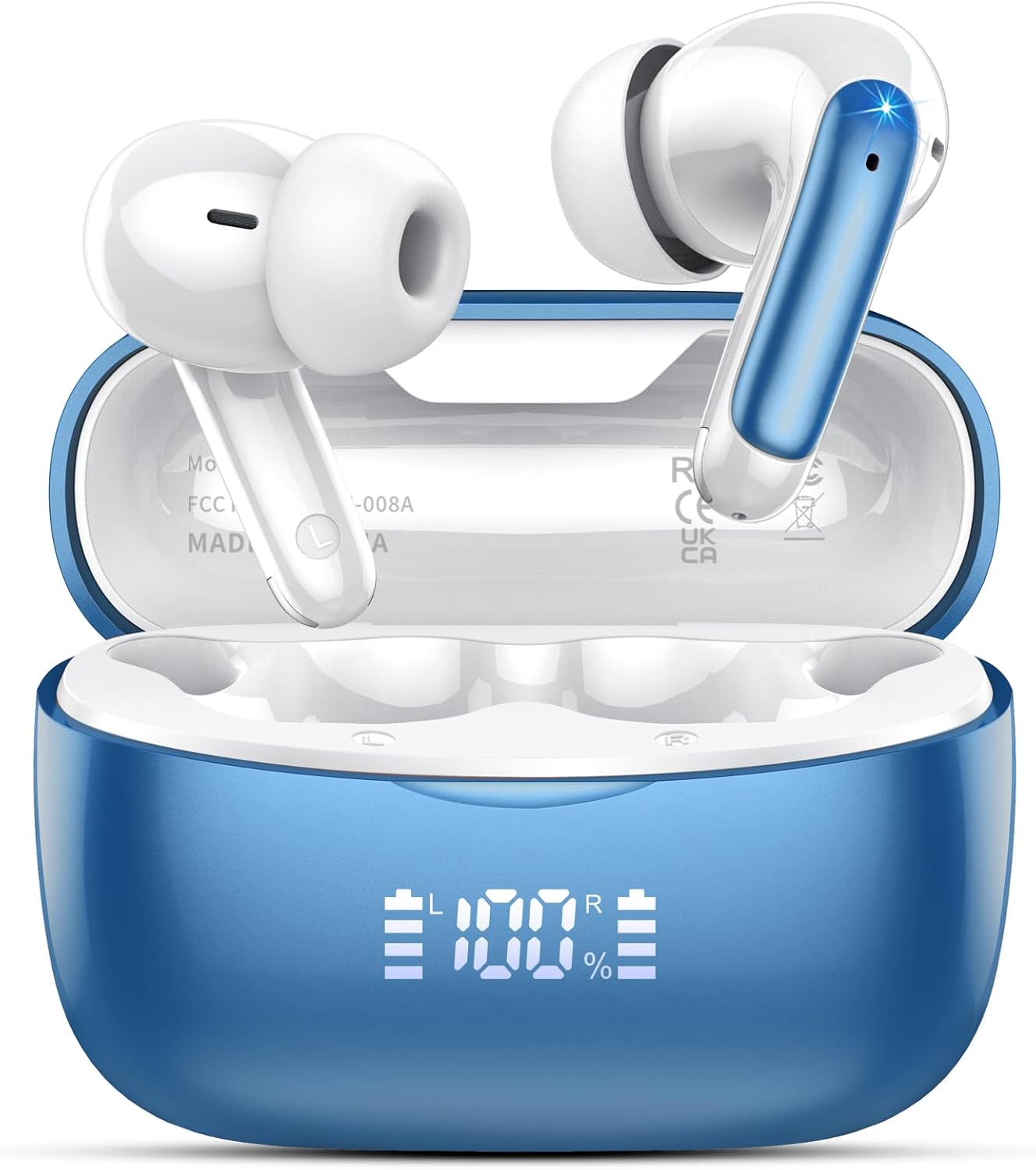 AI Translation Earbuds Real Time with Audio and Video Calls, 164 Language/7 Translation Modes Translator Earbuds Bluetooth 5.4 with APP, 48H AI Ear Buds Translator Device for Business/Learning/Travel
