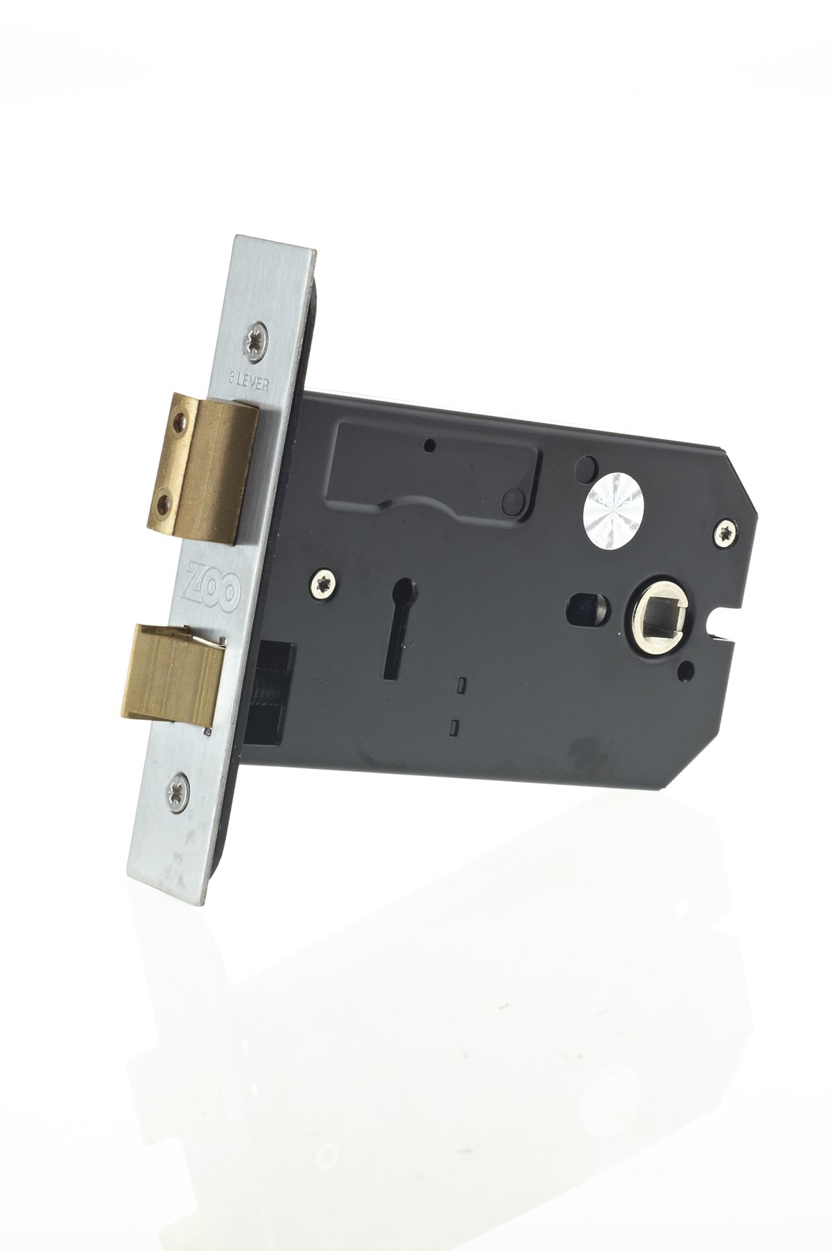 ZUKH3152SS Horizontal 3 Lever 152mm Mortice Lock Stainless Steel Faced