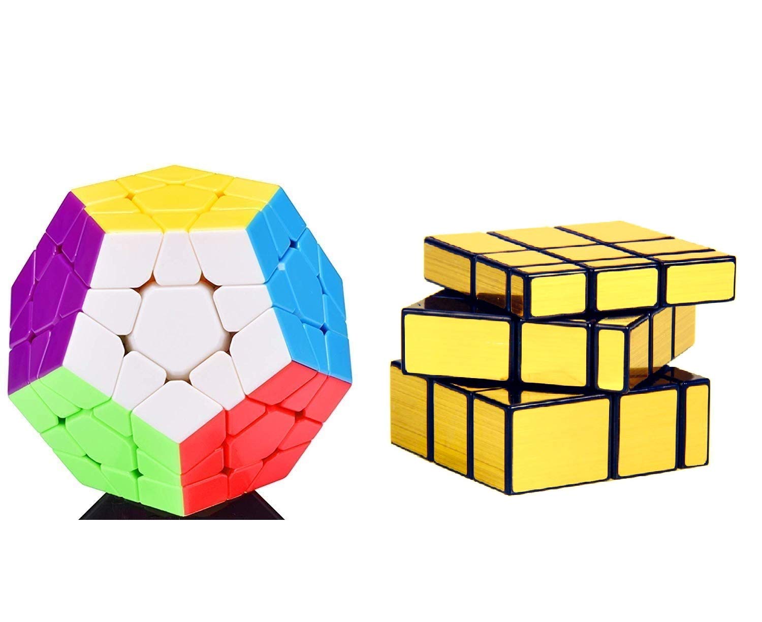 Toy Arena Combo Magic Gold Mirror & Megaminx Cube Puzzle Cube Brainstorming Game Toy (Pack of 2) (B07N5L2QMP) Amazon Price History, Amazon Price Tracker
