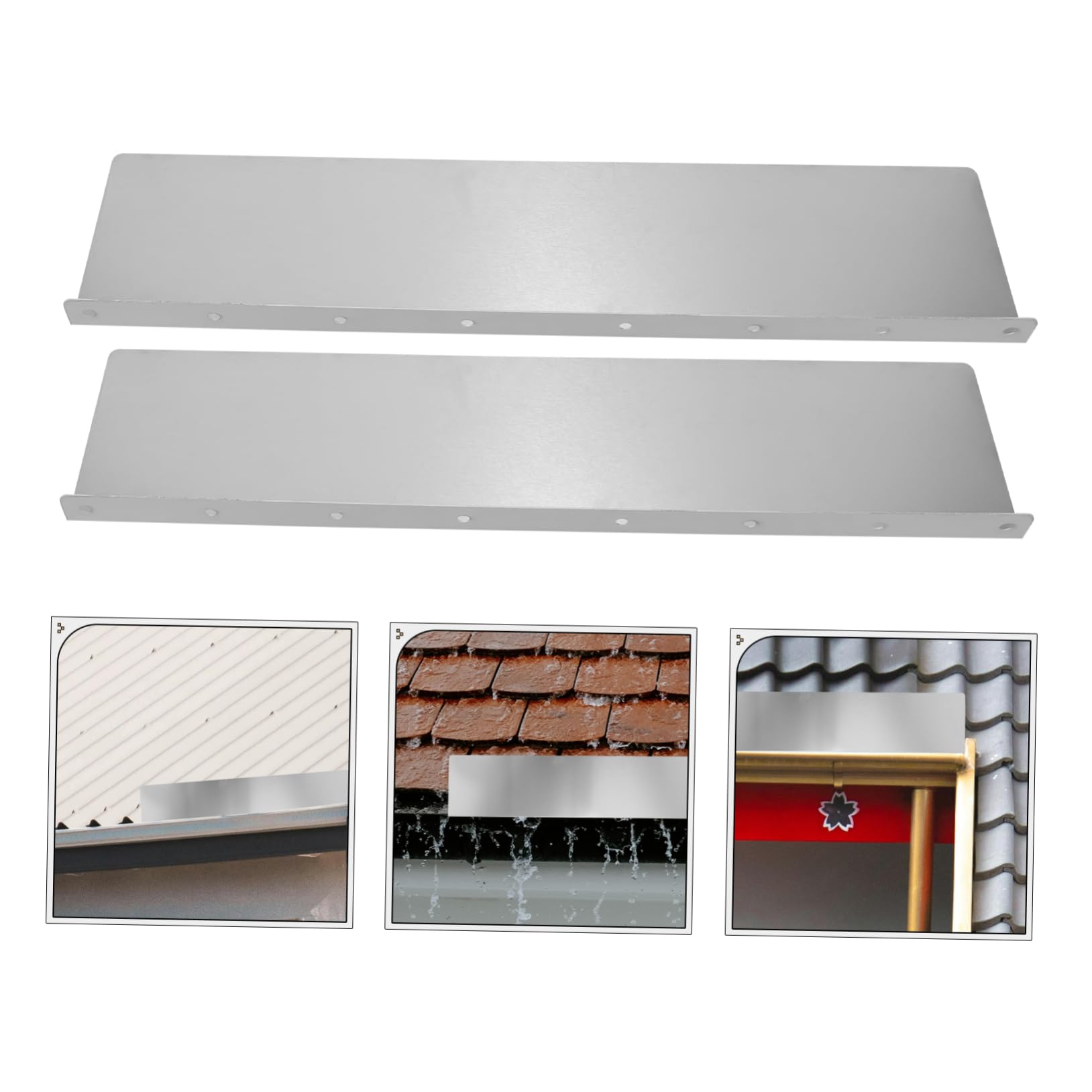 Gutter Splash Blocks 4 Pcs Aluminum Gutter Valley Splash Guards - Roof