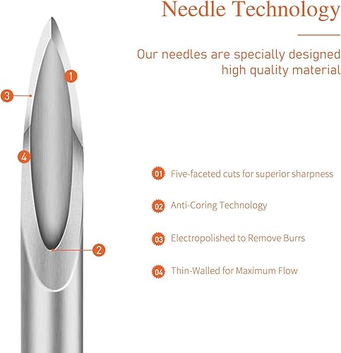 Miniatura 3 de Jeringas U-100 0.0 fl oz 29G 0.5in13mm, dosificación cómoda y precisa, paquete de 50