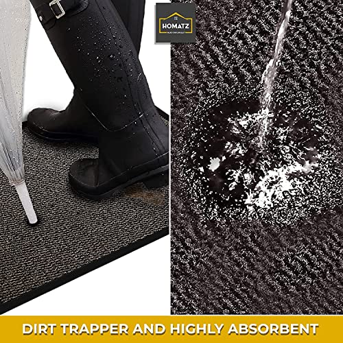 Homatz Heavy Duty Floor Mat, Non Slip Rubber Back Door Mat, Dirt Trapper Super Absorbent Indoor & Outdoor Rug - Image 4
