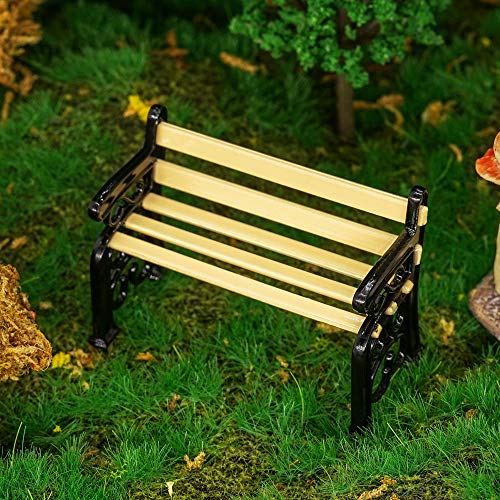 Odoria 1/24 Miniaturas Banco de Jardim Decoração Acessórios da Casa de Bonecas