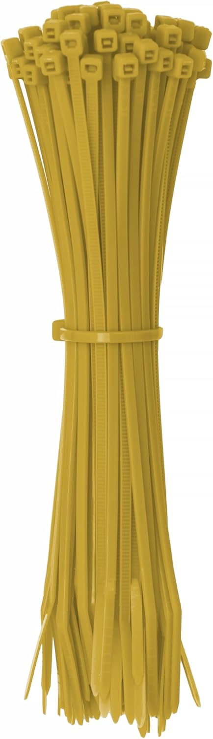 ERKO Cable Ties Bamboo Beige 8 inch 200 x 3.6 mm 100 Pieces Natural, for Home, Office, Garden and Workshop, Short