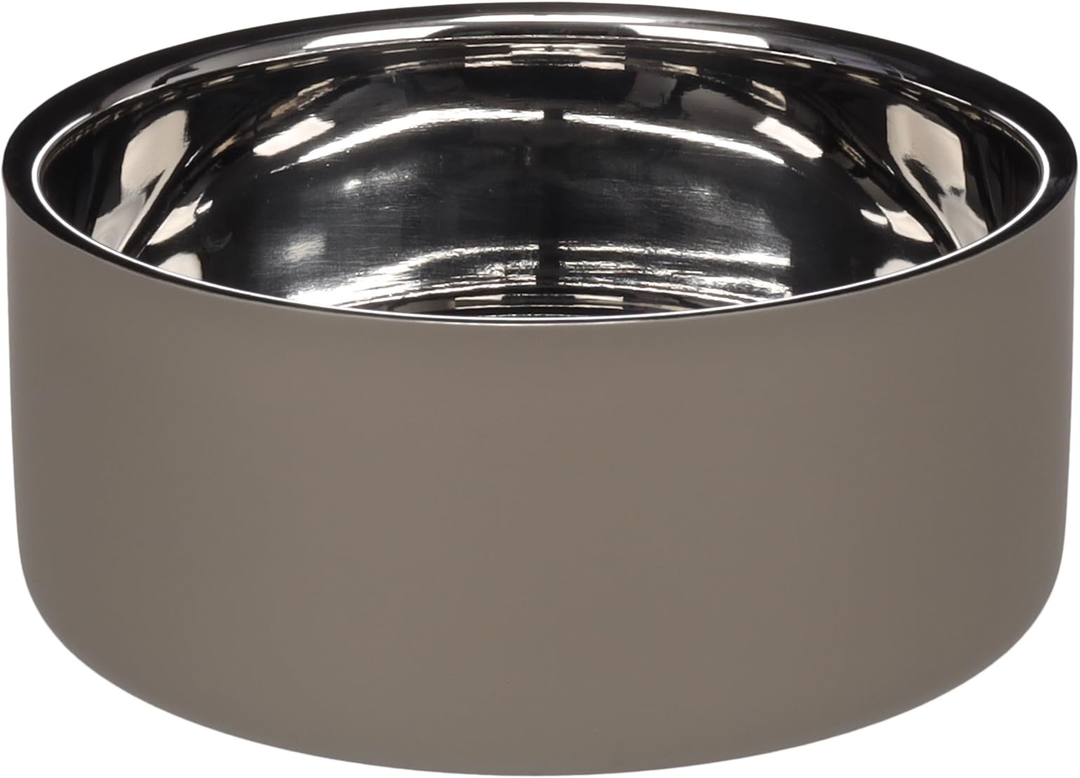 FEEDING AND DRINKING BOWL XARA ROUND TAUPE 20,5x8,5CM 1,9L