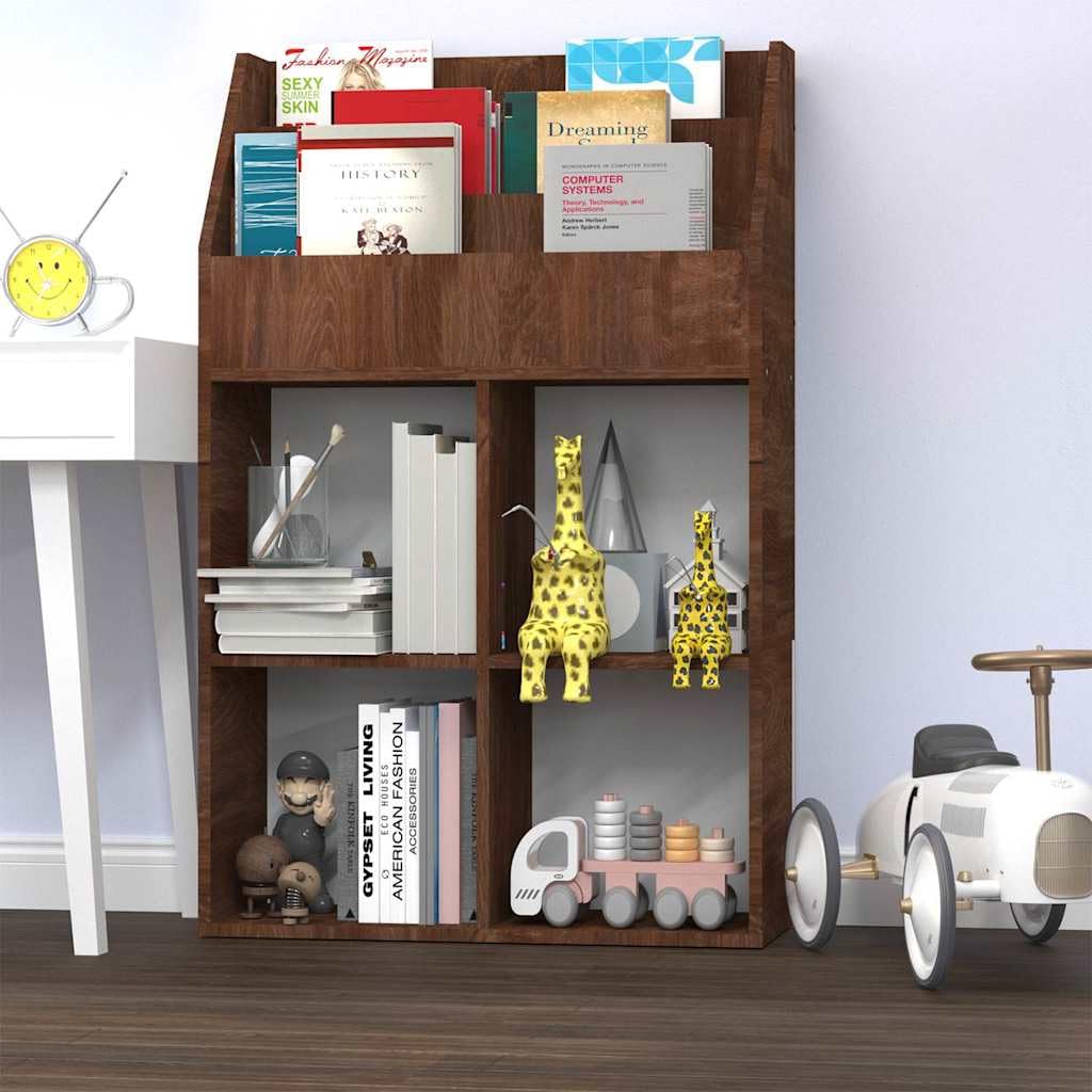 Portariviste Bambino Legno 71x30x114 cm Marrone