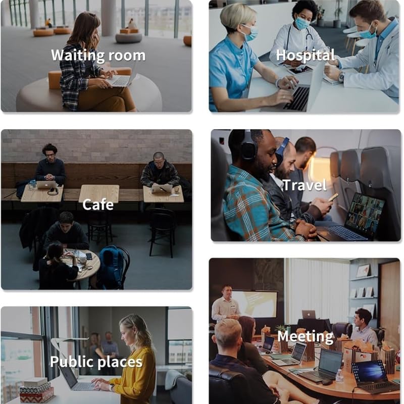 Image of Pxin Privacy Screen Filter for 13.6 Inch MacBook Air | Anti Glare | Adv. Privacy | Blue Light Filter | UV Protection Laptop Screen with Privacy