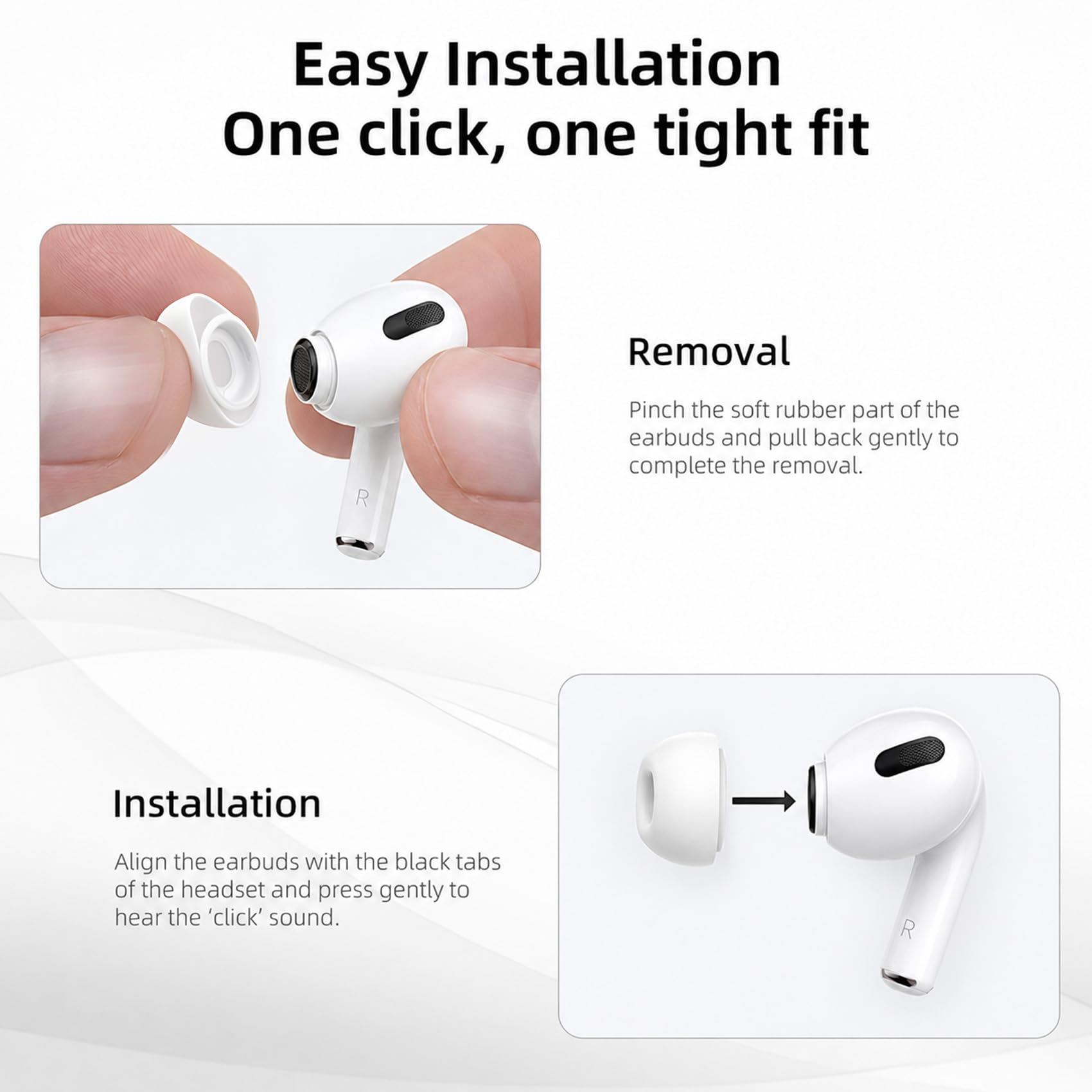 Keephifi 3 Paia Di Gommini In Silicone Per AirPods Pro – Morbidi E Antiscivolo, Taglie XS/S/M/L