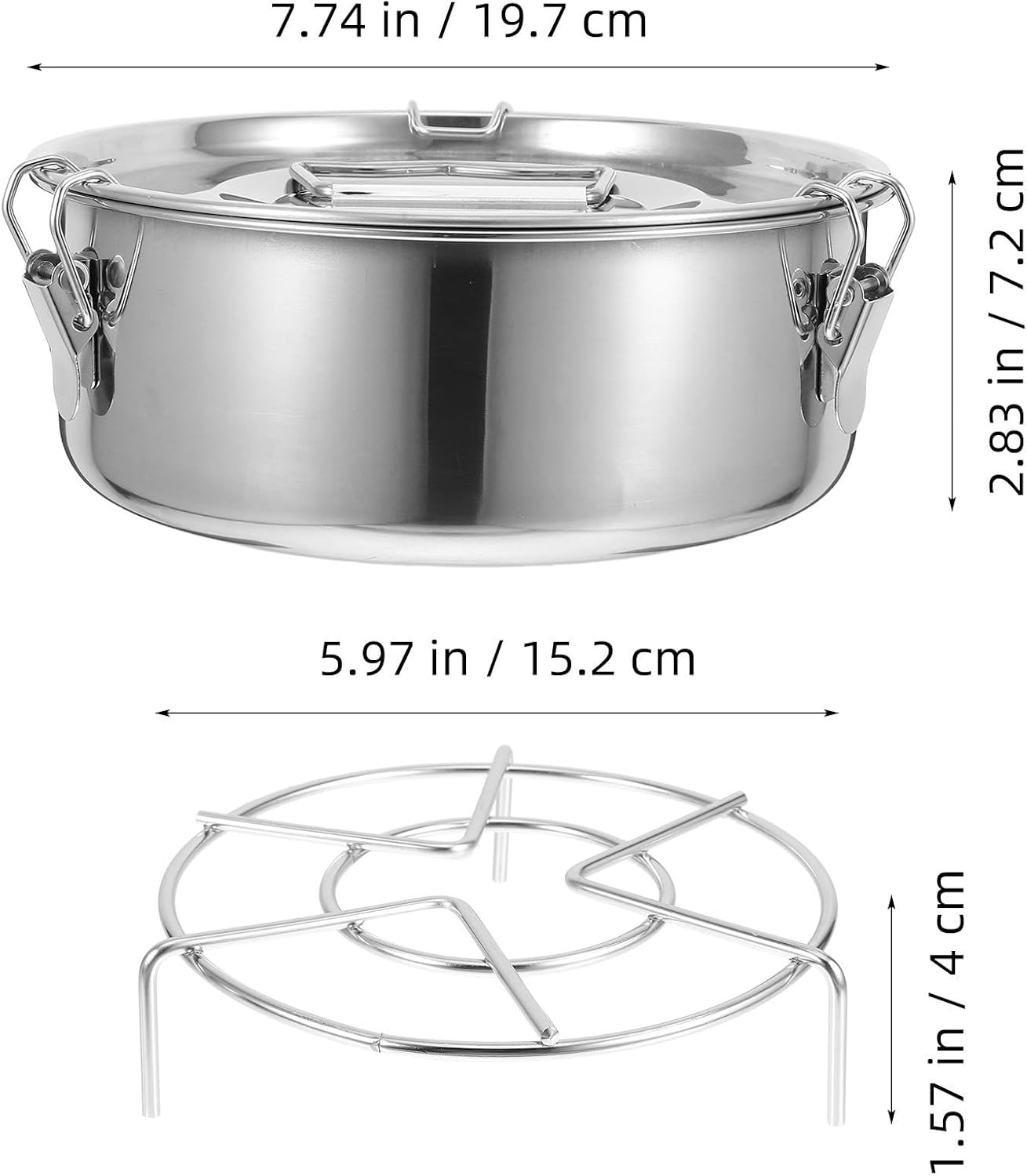 POPETPOP Flan Pan with Steaming Rack Stainless Steel Cake Mold for Baking and Steaming Smooth Surface Convenient Baking Pan for Home and Bakeries