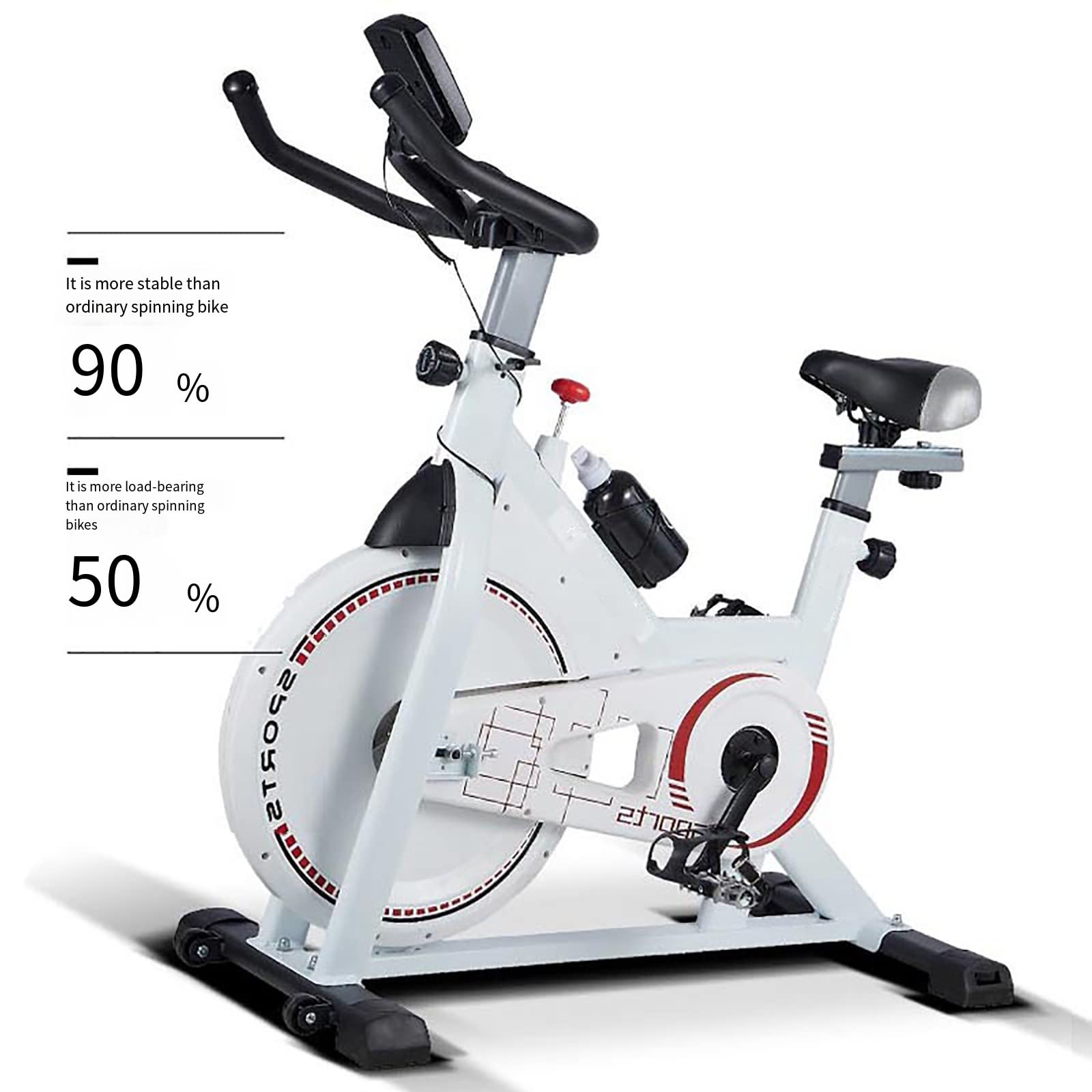 Rower stacjonarny Rower treningowy stacjonarny, Cichy fitness Jazda na rowerze stacjonarnym Rower treningowy, Rower treningowy z napędem pasowym, Rower treningowy do jazdy w pomieszczeniach