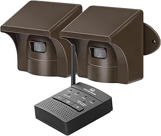 1/2 Mile Long Range Wireless Solar Driveway Alarm Outdoor Weather Resistant Motion Sensor & Detector-Security Alert System-Monitor & Protect Outside Property