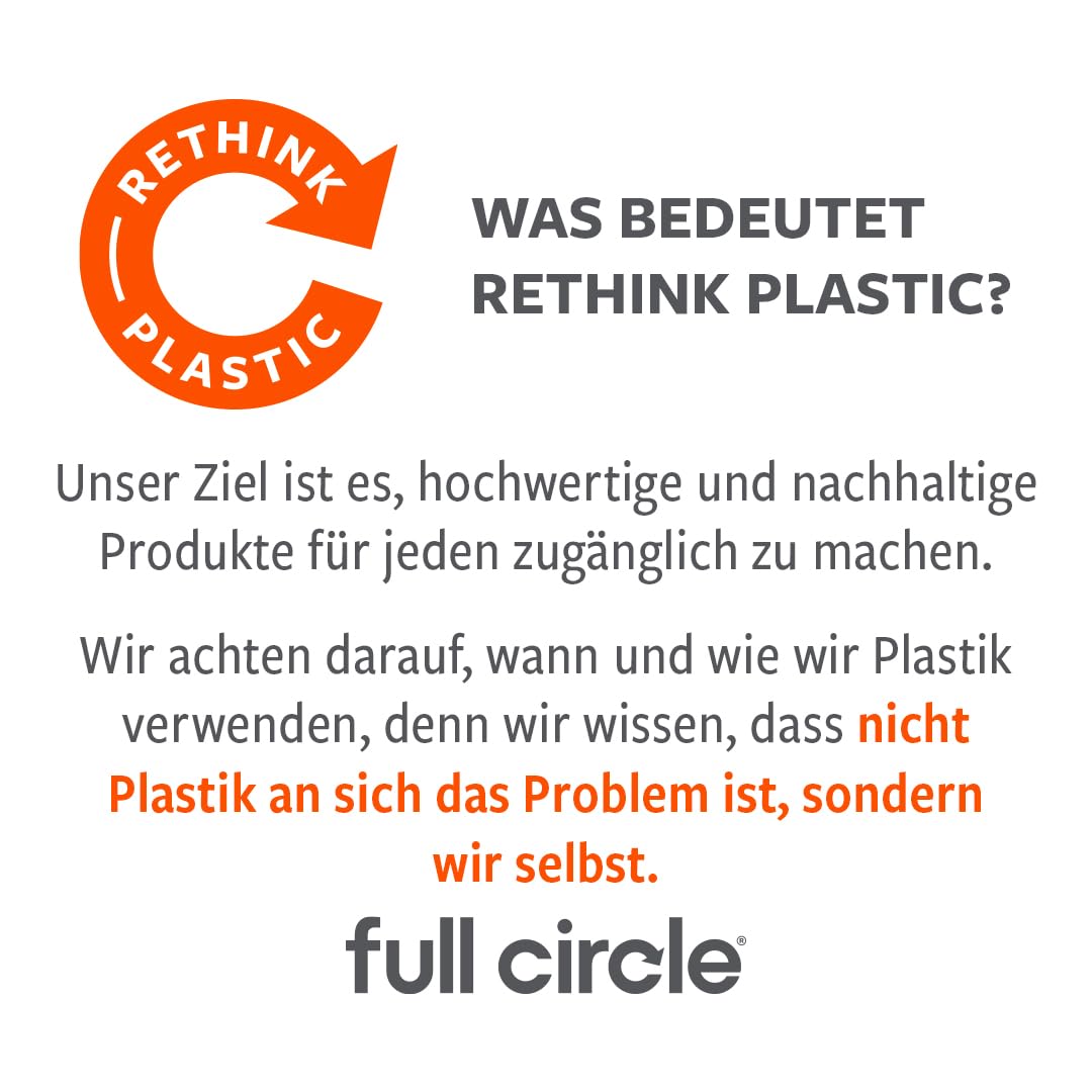Full Circle Bottle Service Glas-Sprühflasche mit einstellbarem Zerstäuber für Putzmittel oder zur Pflanzenpflege - Wiederverwendbare Spühflasche mit Bambushals und Silikonbasis - 475ml