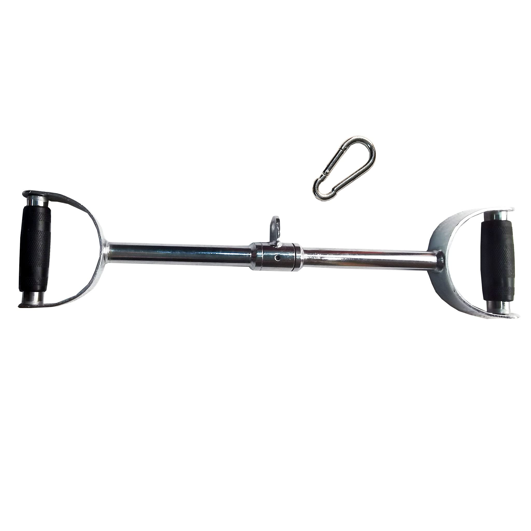 Press Down Bar Cable Attachment LAT Pull Down Bar Pull Down Machine Attachments V-shaped Bars with Rubber Handgrips & Revolving Hanger