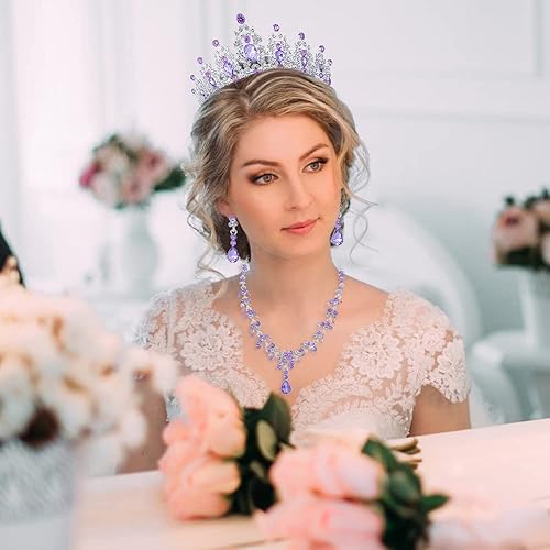 Miniatura 4 de Tiaras y coronas de cristal para mujeres y niñas, tiara de boda con joyas para novia, cumpleaños, cosplay, Diamantes de imitación, cristal