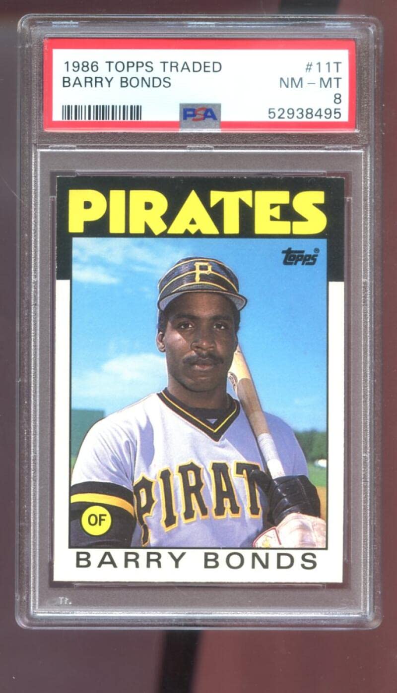 Amazon.com: Barry Bonds Rookie Card 1986 Topps Traded #11T PSA 8 :  Collectibles & Fine Art