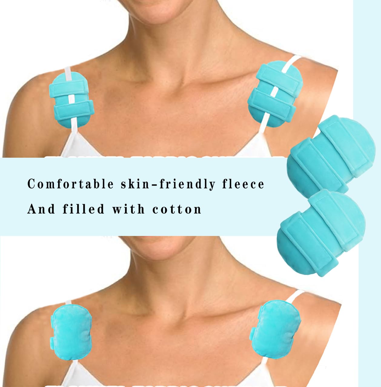 Cuscino morbido per mastectomia per recupero post-chirurgico, cancro al seno, chemioterapia, indossare il petto, reggiseno, regalo per uomo e donna (blu)