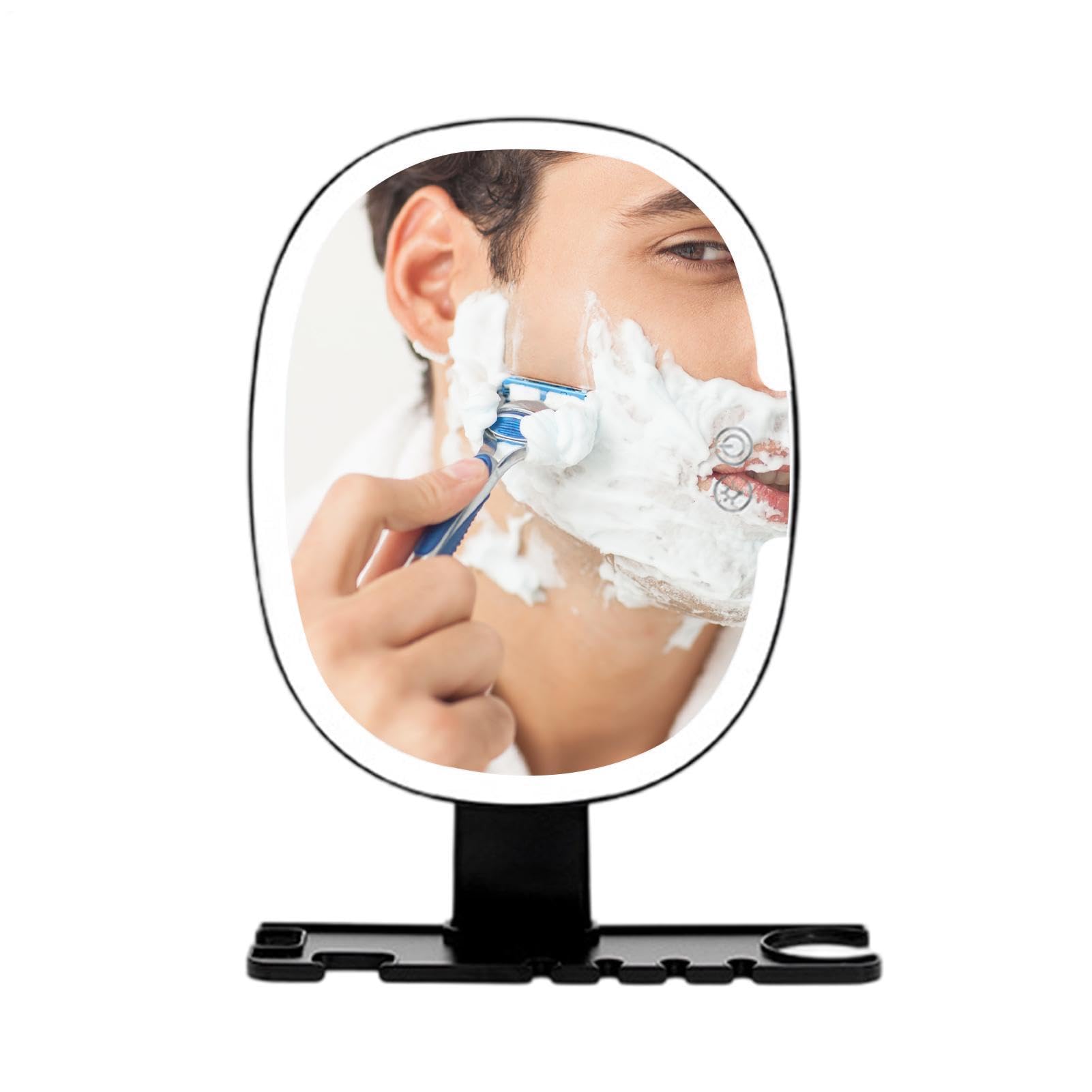 Miroir de rasage pour douche | Anti-buée Touch Control Rechargeable Salle de bain | Miroir de douche incassable pour femme, papa, mari, petit ami, maison, appartement, dortoir, hôtel