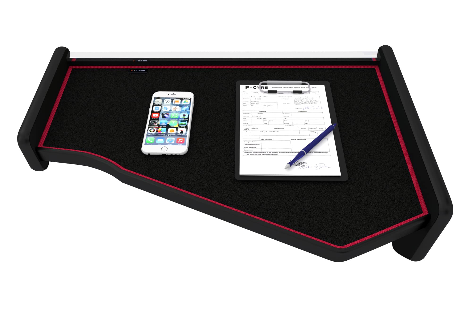 F-CORE Mesas al salpicadero camión Compatible con Scania S NEXTGEN R NEXTGEN 01.17- Central Rojo