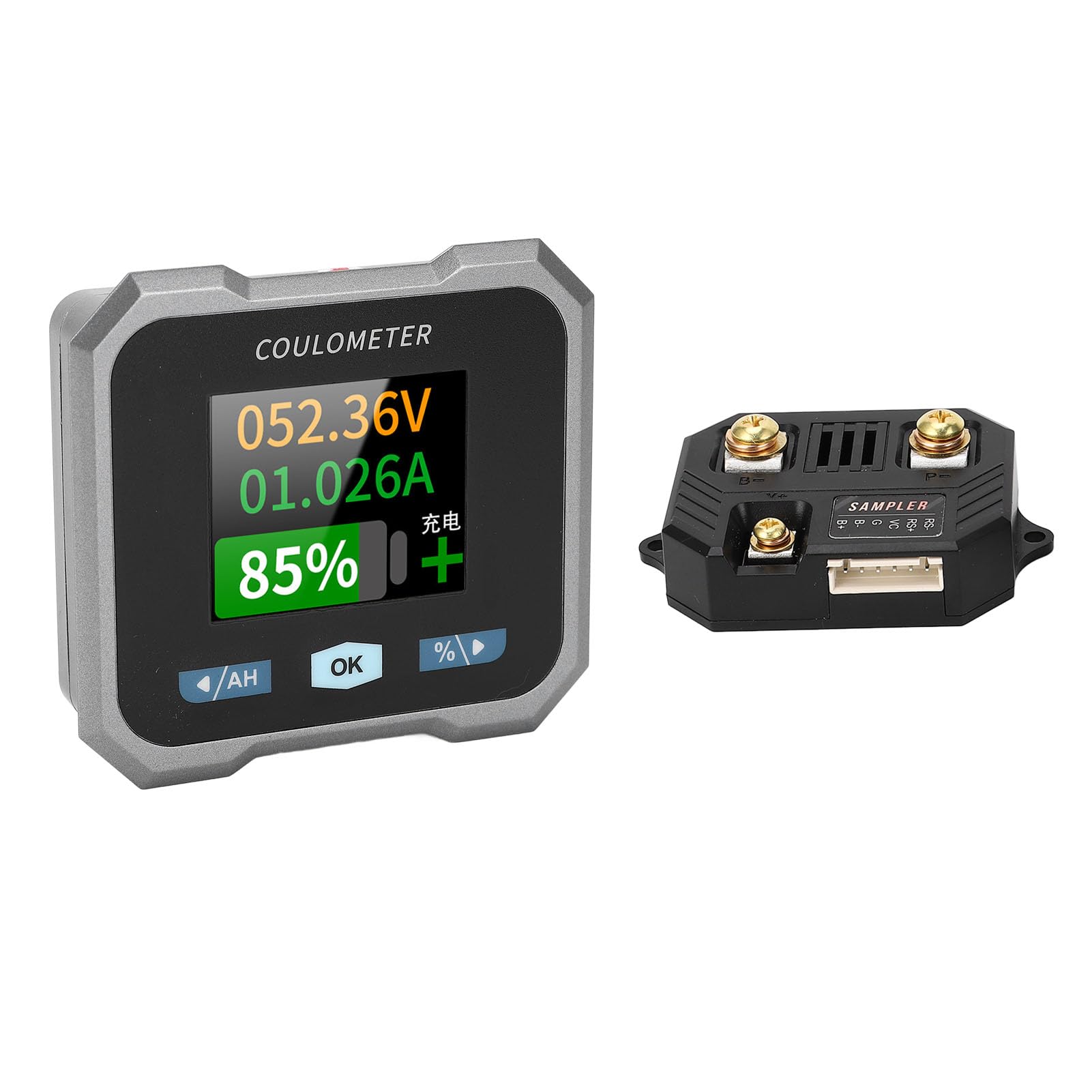 Smart Battery Capacity Monitor, RV Smart Battery Monitor Batteriestrom-Prozentspannungsanzeige mit Shunt