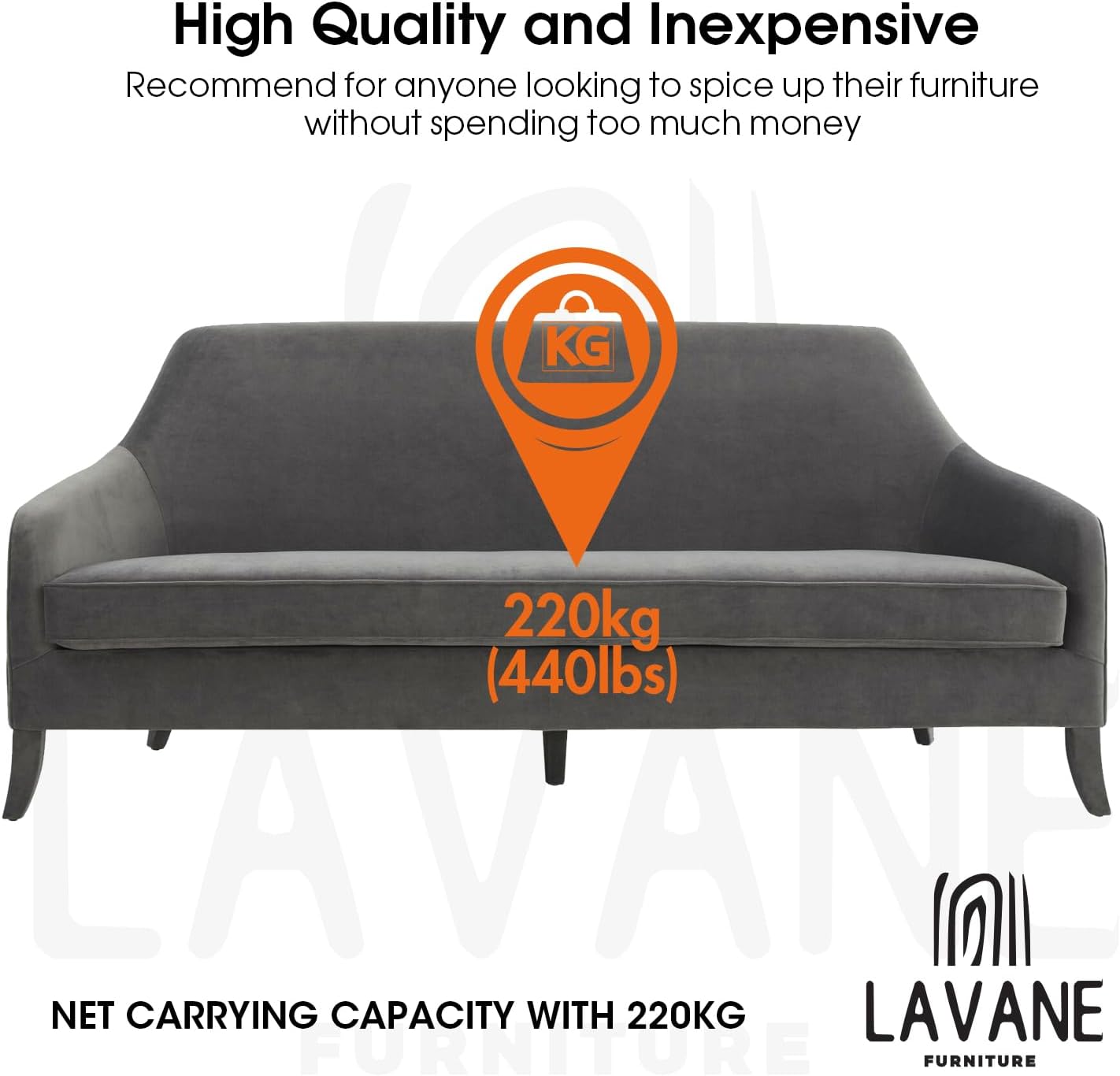 La Vane 6 inch / 15cm Wooden Furniture Legs, 4PCS Soild Wood Black Curved Legs Replacement Feet with Mounting Plate for Couch Sofa Cabinet Armchair Recliner Chair