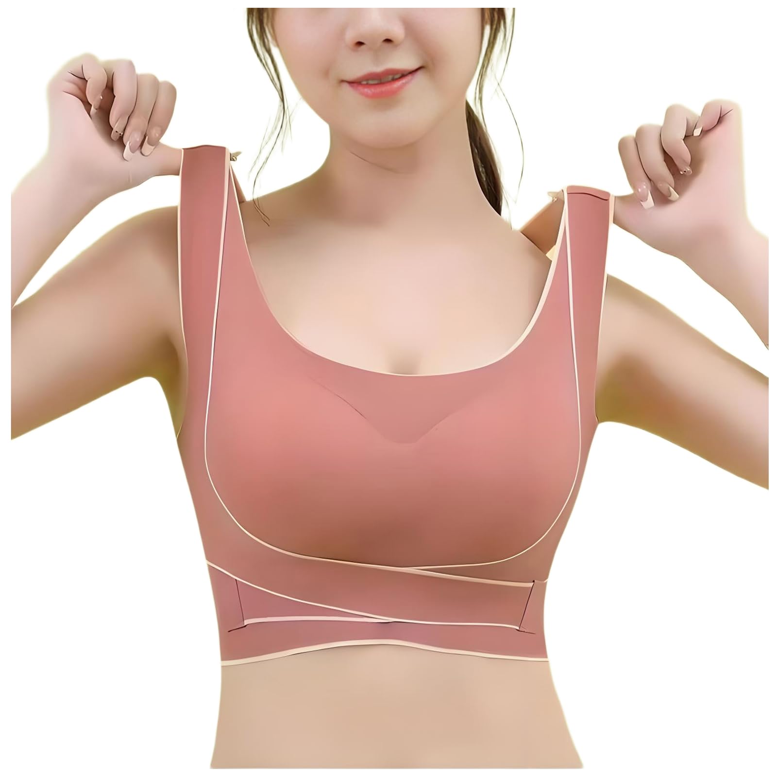 (3X-Large) Women's Sports Bra No Underwire Breathable Moisture Absorbent High Elastic Removable Chest Pad Sports Yoga M-3XL (US, Alpha, 3X-Large, Regular, Regular, XXXL, Pink)