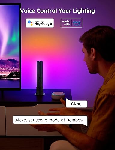 Miniatura 4 de Govee Barras de luz LED inteligentes, funcionan con Alexa y Google Assistant, RGBICWW WiFi TV retroiluminación con modos de escena y música para