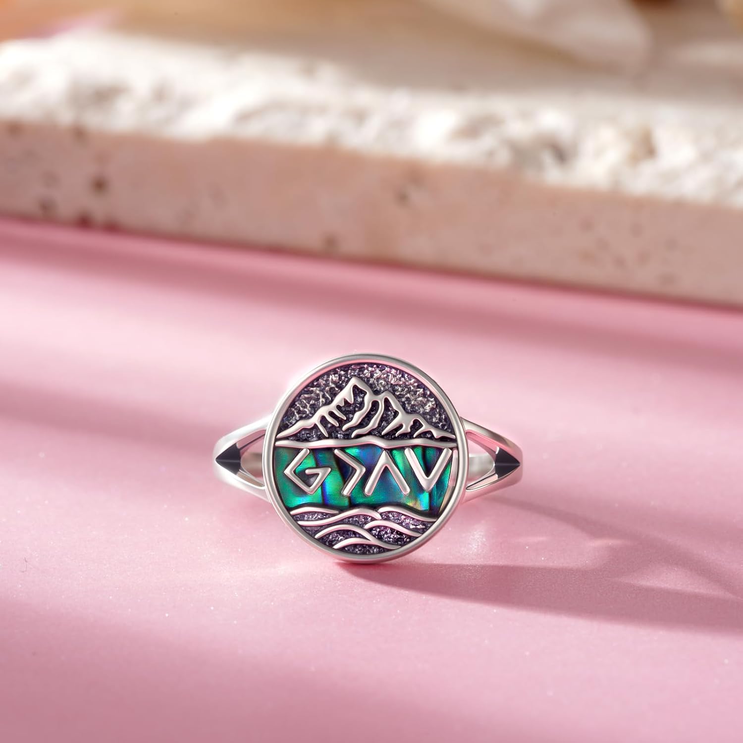 God Is Greater Than The Highs And Lows Ring 925 Sterling Silver Highs And Lows Mountain Jewelry Gifts For Women - Image 5