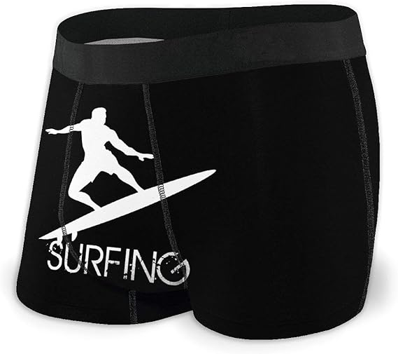 Surfer Surfing Silhouette Mens Breathable Underwear Boxer
